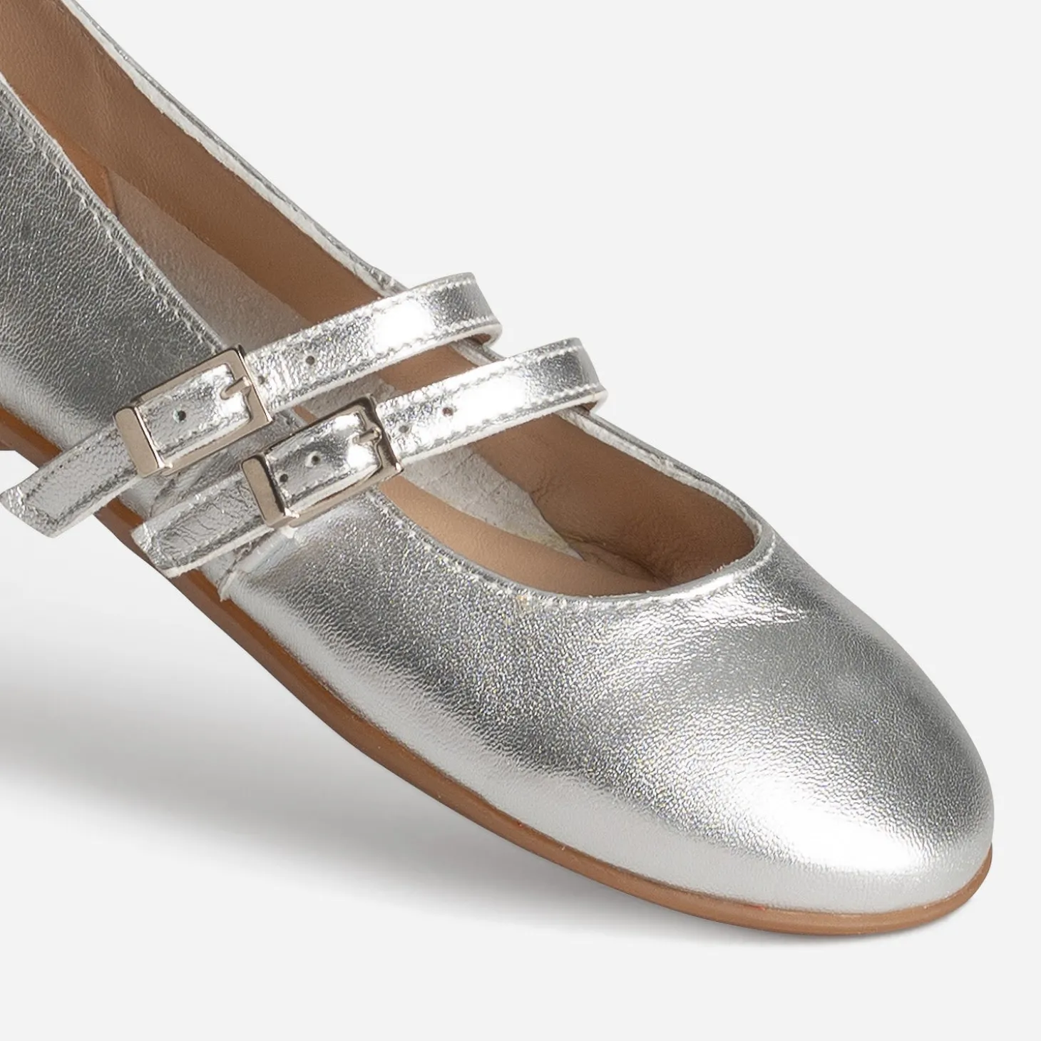 Babies BUGGY argentée cuir