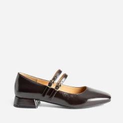 Babies marron foncé double bride
