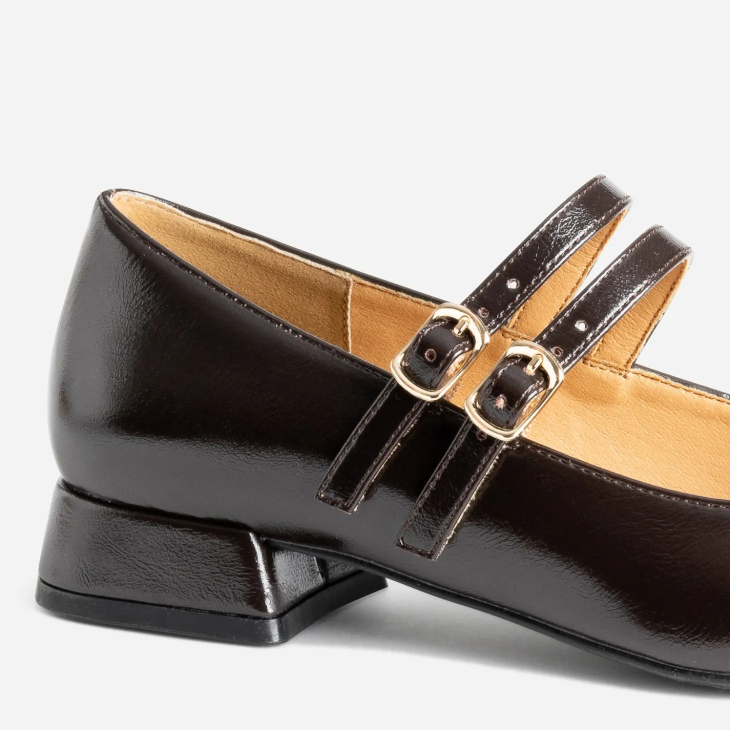 Babies marron foncé double bride