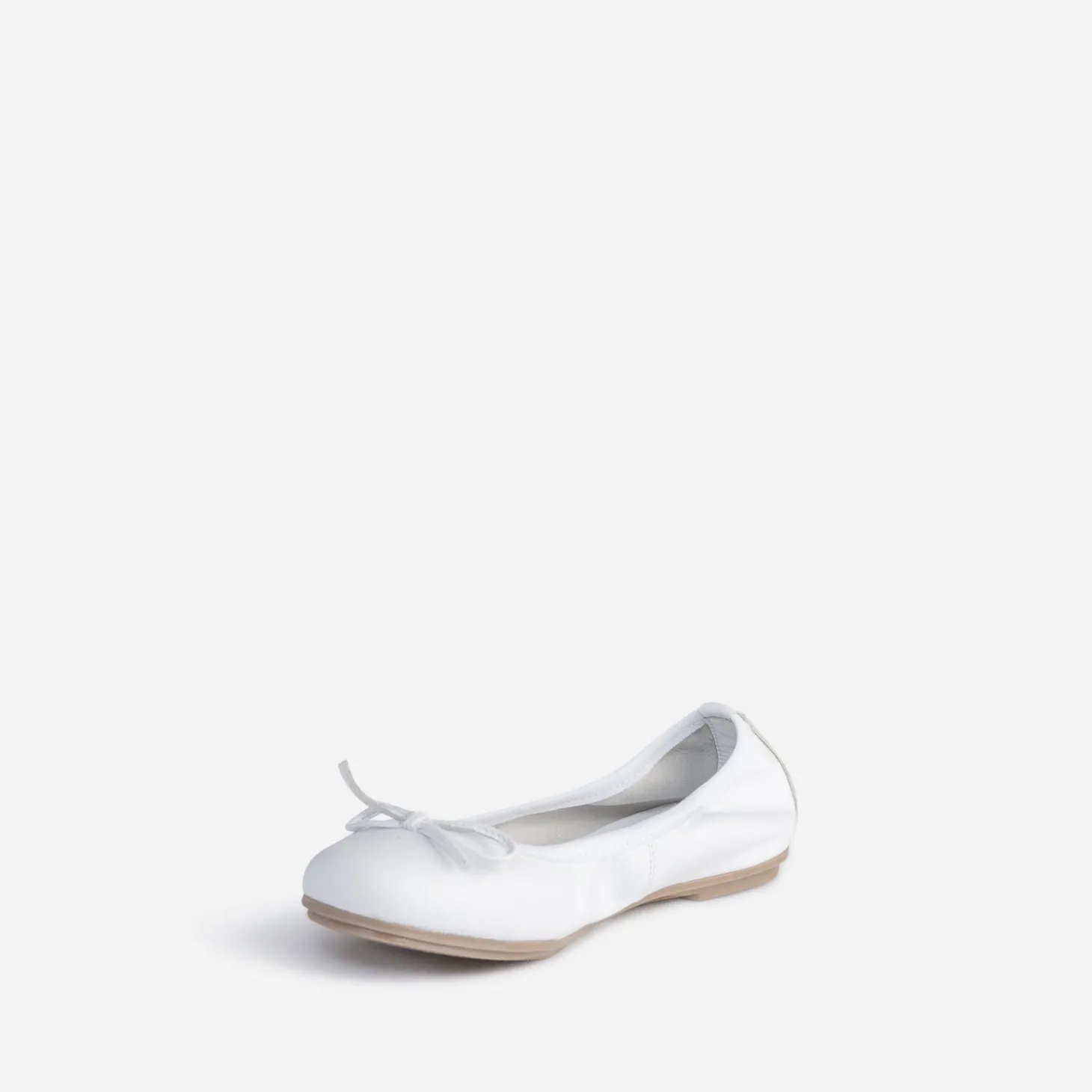 Ballerine BUGGY blanche en cuir