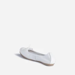 Ballerine BUGGY blanche en cuir