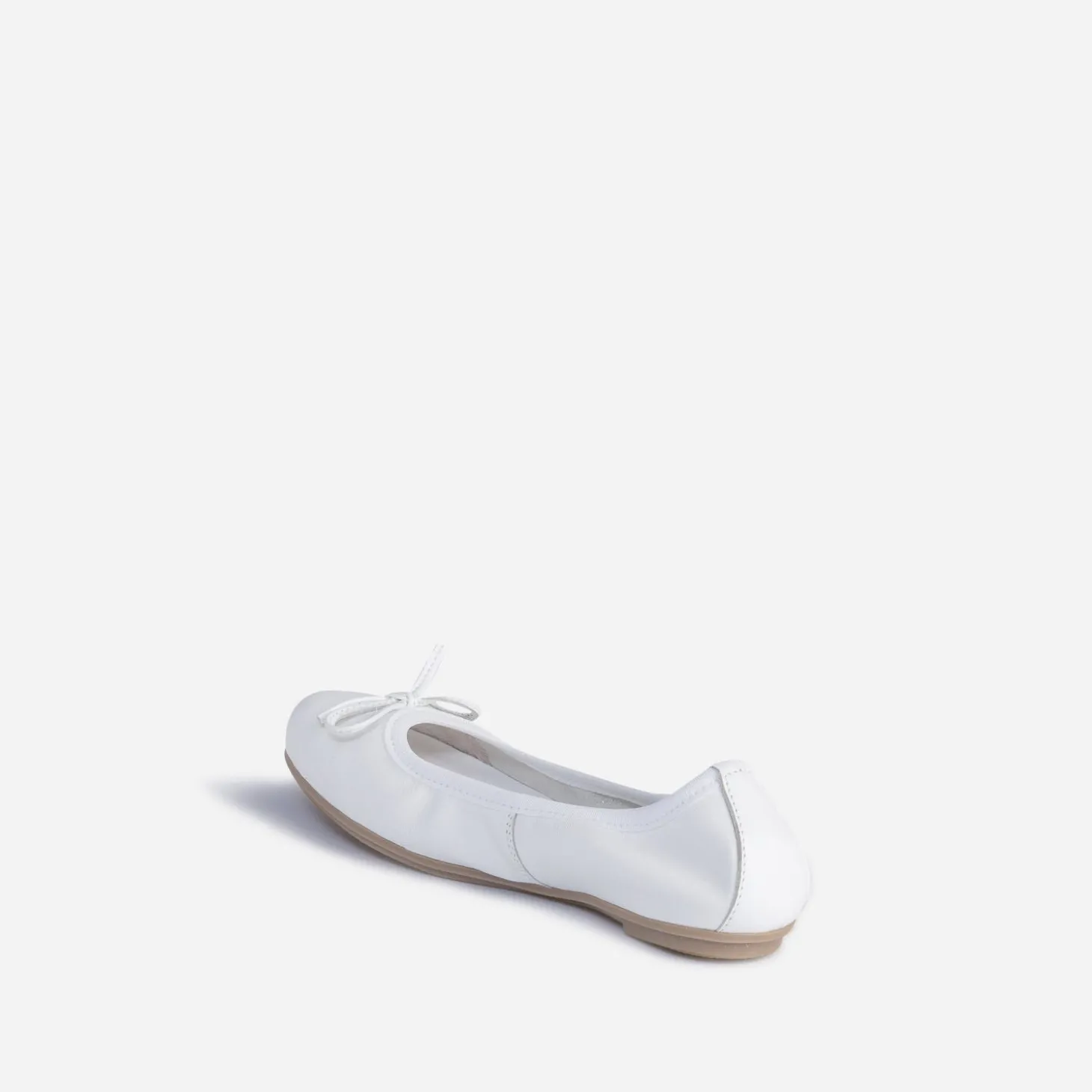 Ballerine BUGGY blanche en cuir