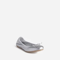 Ballerine BUGGY parme en cuir métallisé
