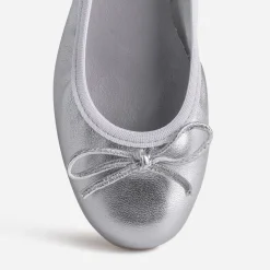 Ballerine BUGGY parme en cuir métallisé