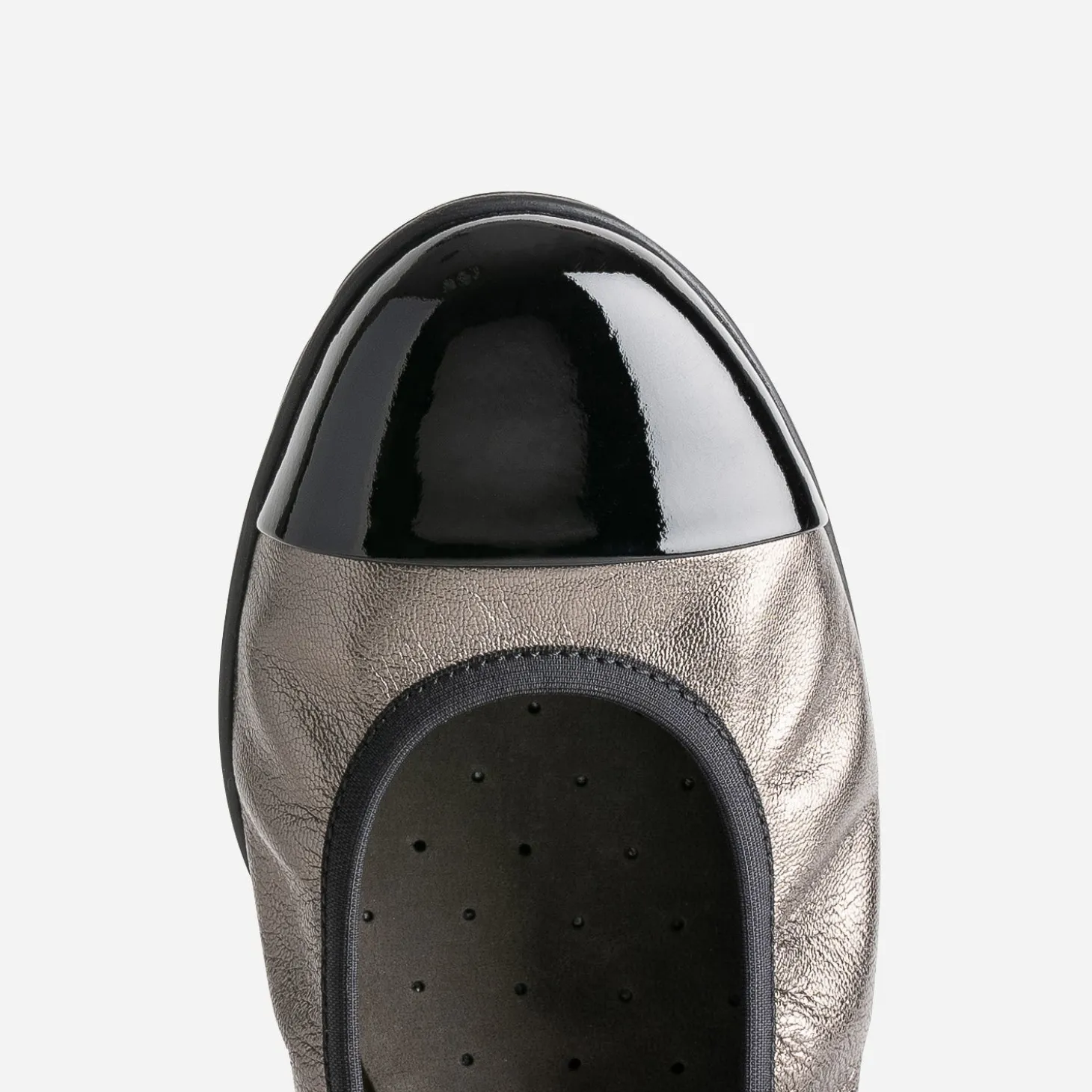 Ballerine CAPRICE bronze élastiquée à bout verni