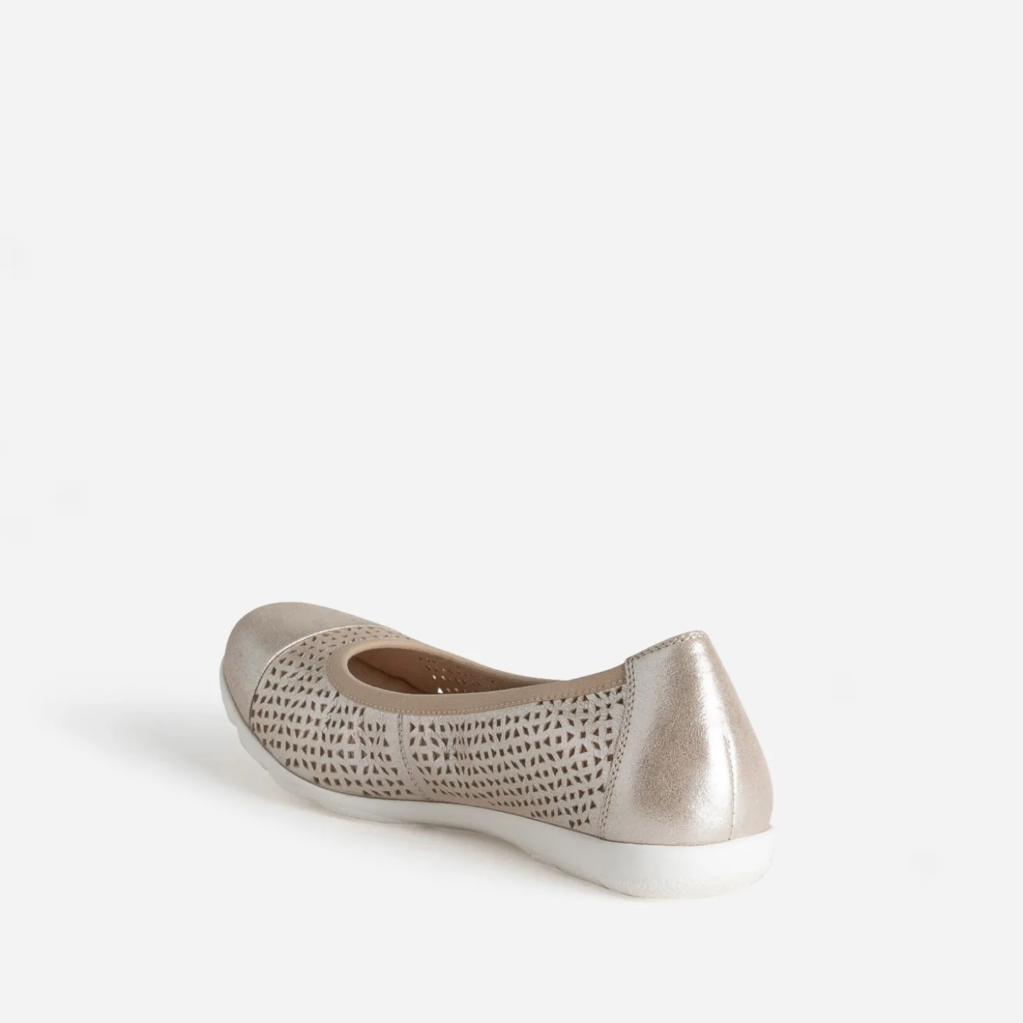 Ballerine CAPRICE dorée élastiquée cuir ajouré