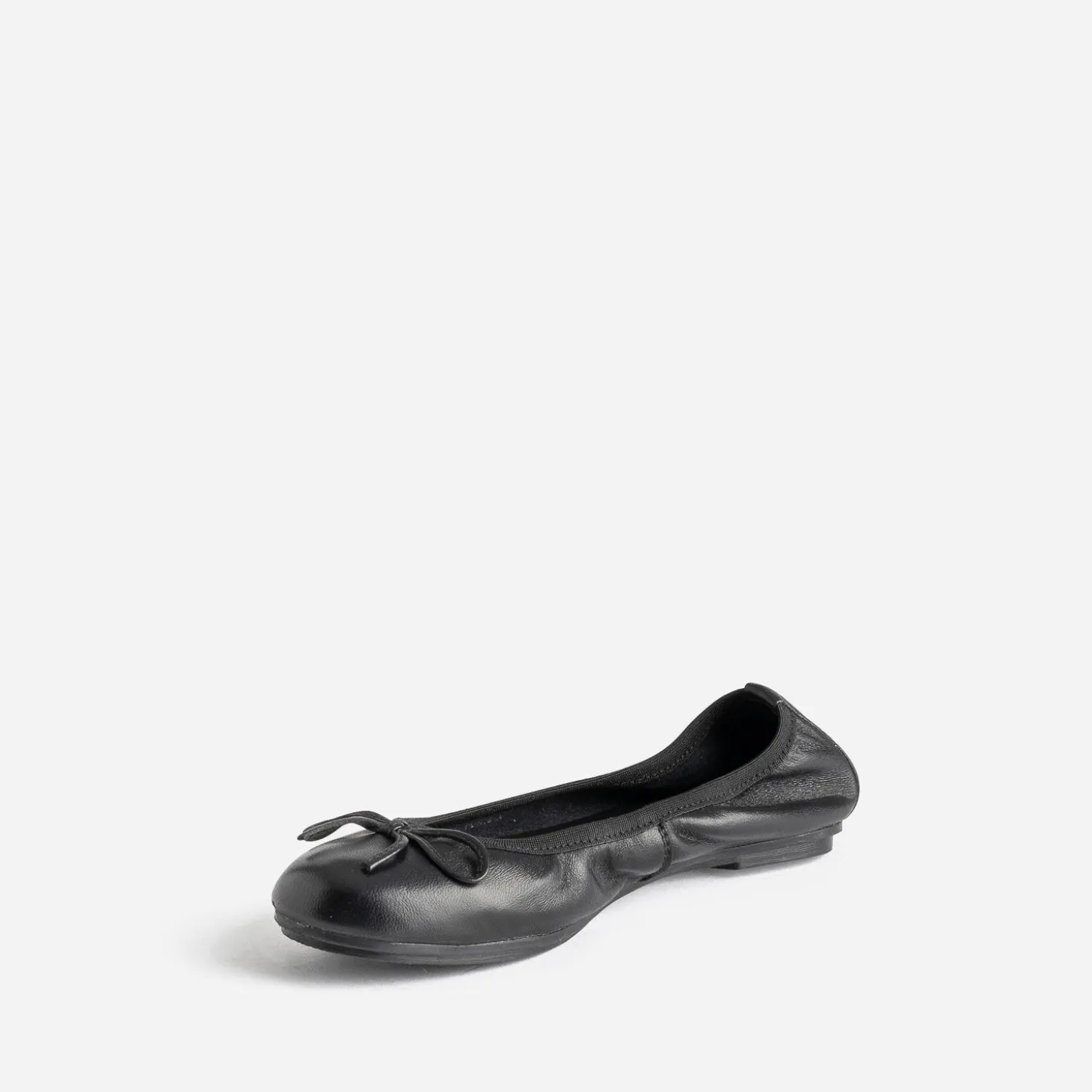 Ballerine éco-conçue BUGGY noire en cuir