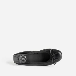 Ballerine éco-conçue BUGGY noire en cuir