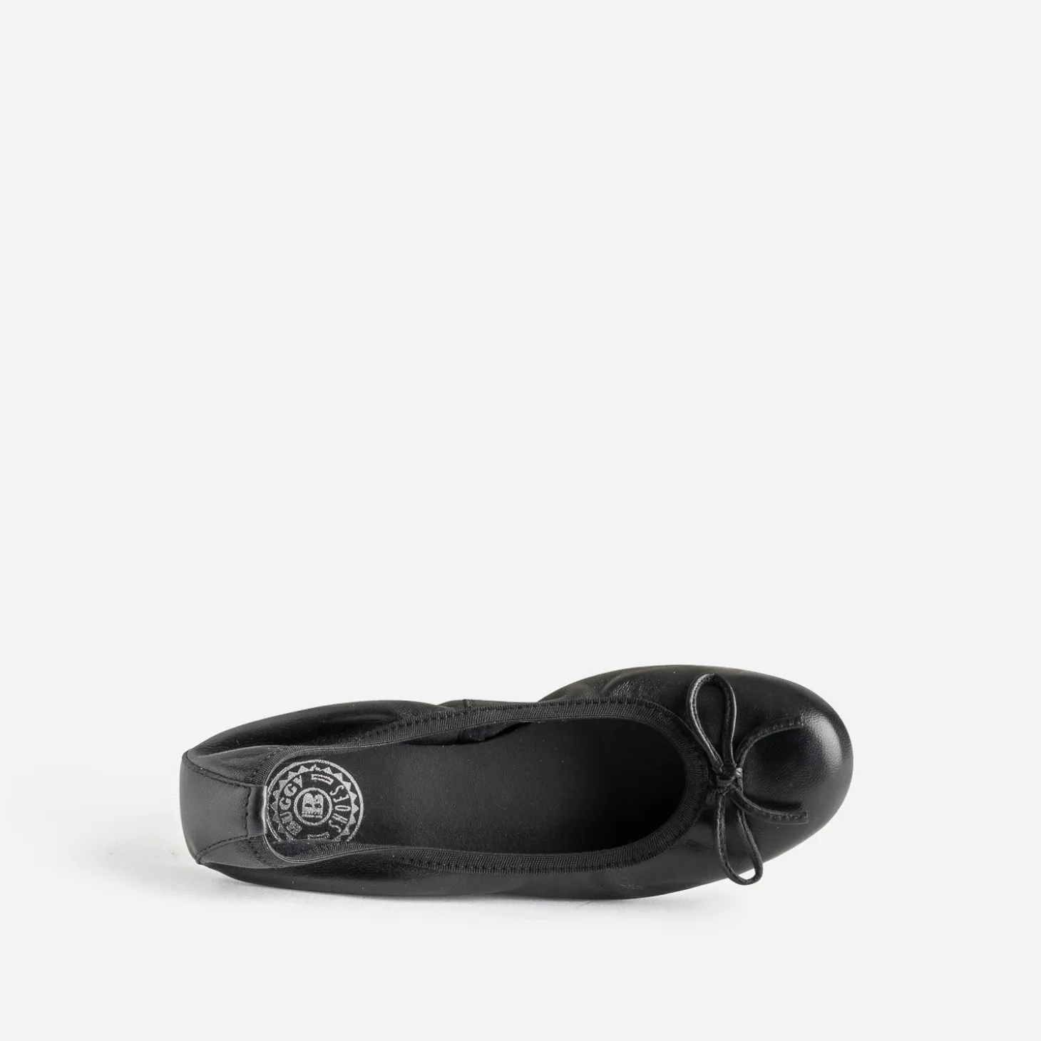Ballerine éco-conçue BUGGY noire en cuir