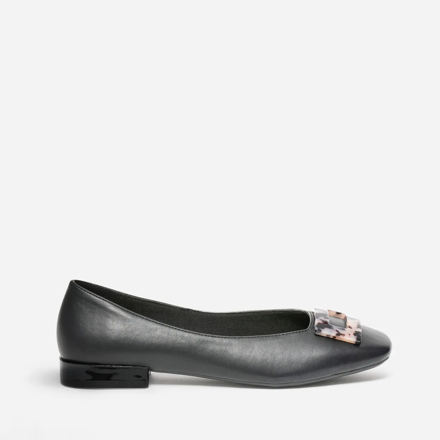 Ballerine noire avec décor écailles