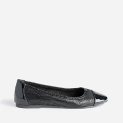 Ballerine noire bi matière