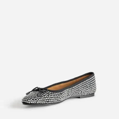Ballerine noire décor strass