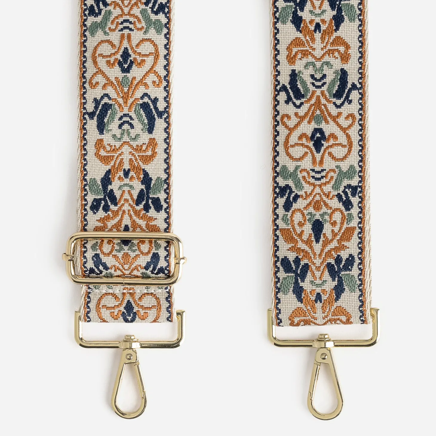 Bandoulière amovible TEXTO beige à motif indien