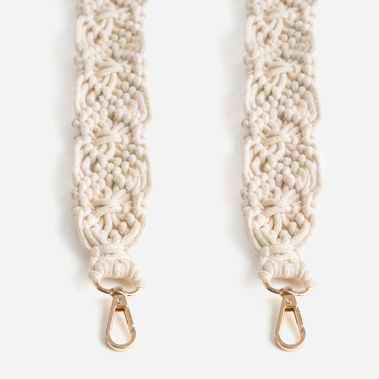Bandoulière TEXTO beige façon macramé