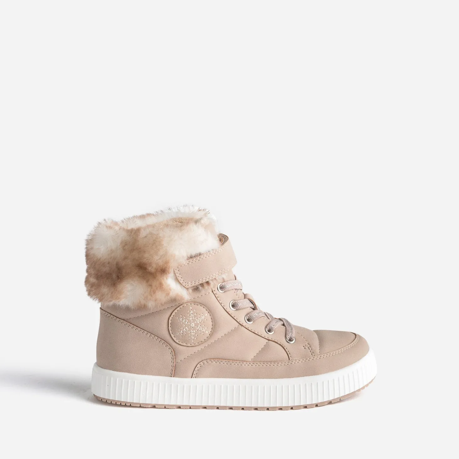 Basket BUGGY beige rosé fourrée
