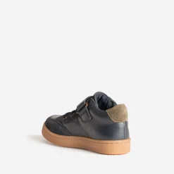Basket BUGGY marine en cuir