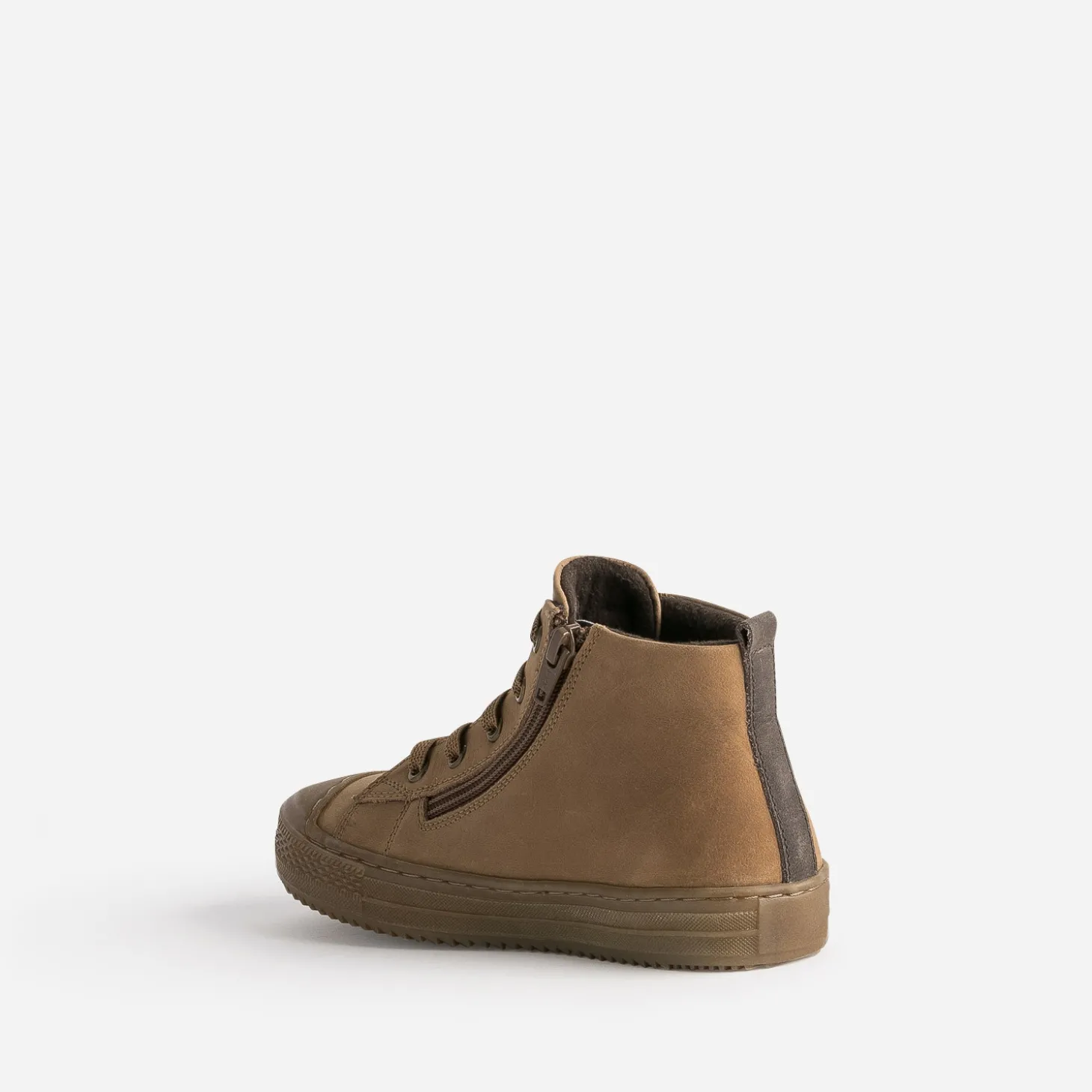 Basket éco-conçue BUGGY camel en cuir
