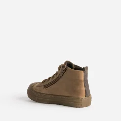 Basket éco-conçue BUGGY marron en cuir