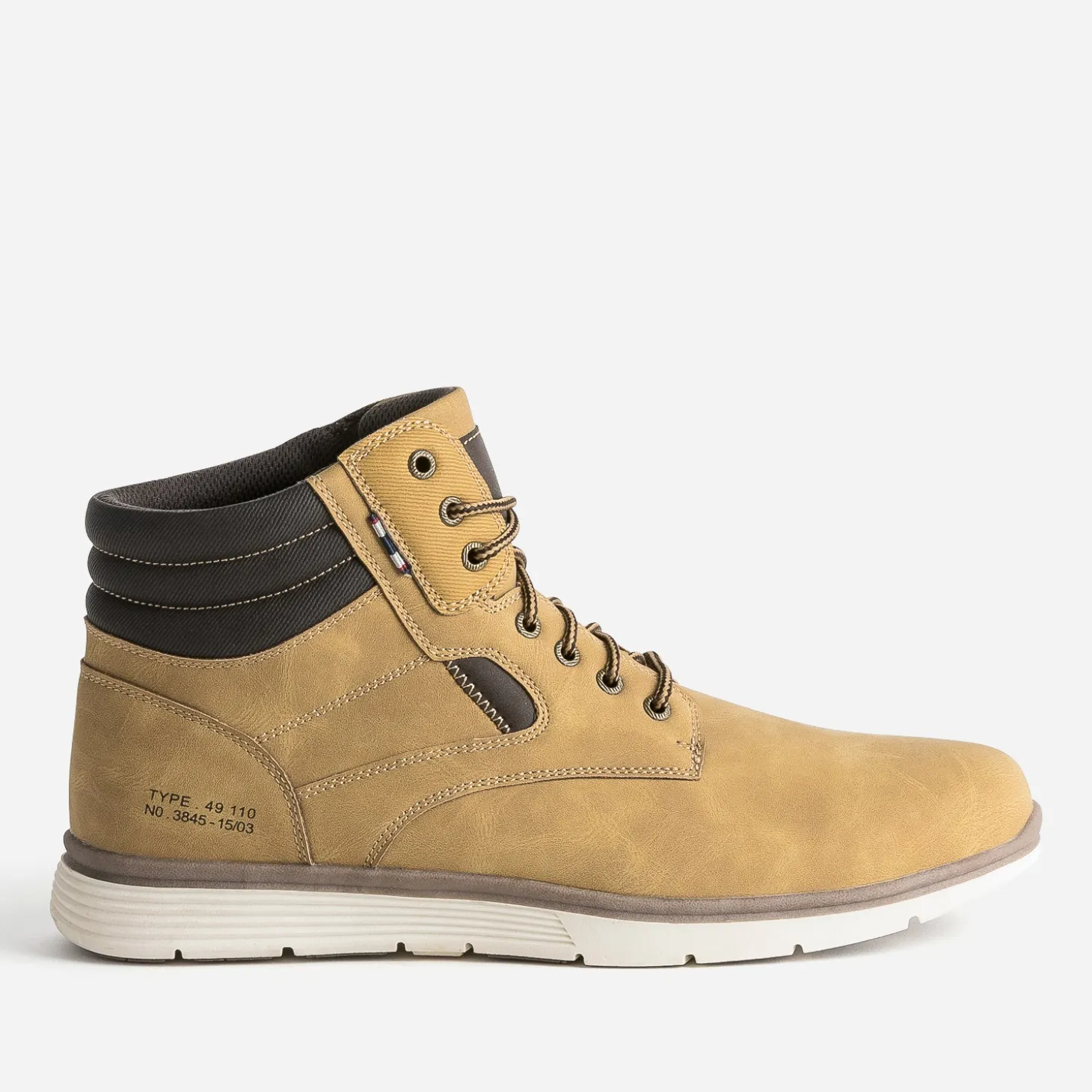 Basket jaune ocre et marron