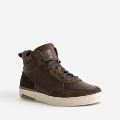 Basket marron bi-matière