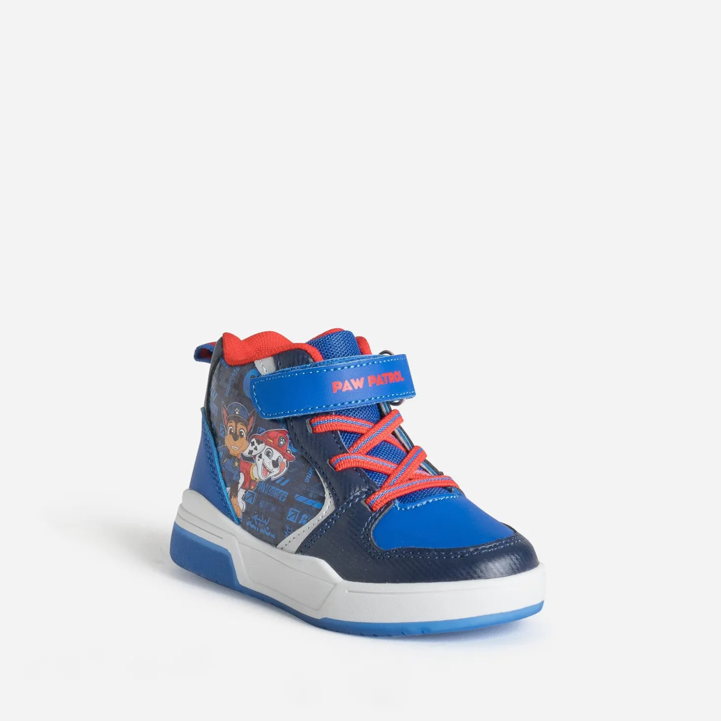 Basket montante PAT PATROUILLE bleue à scratchs