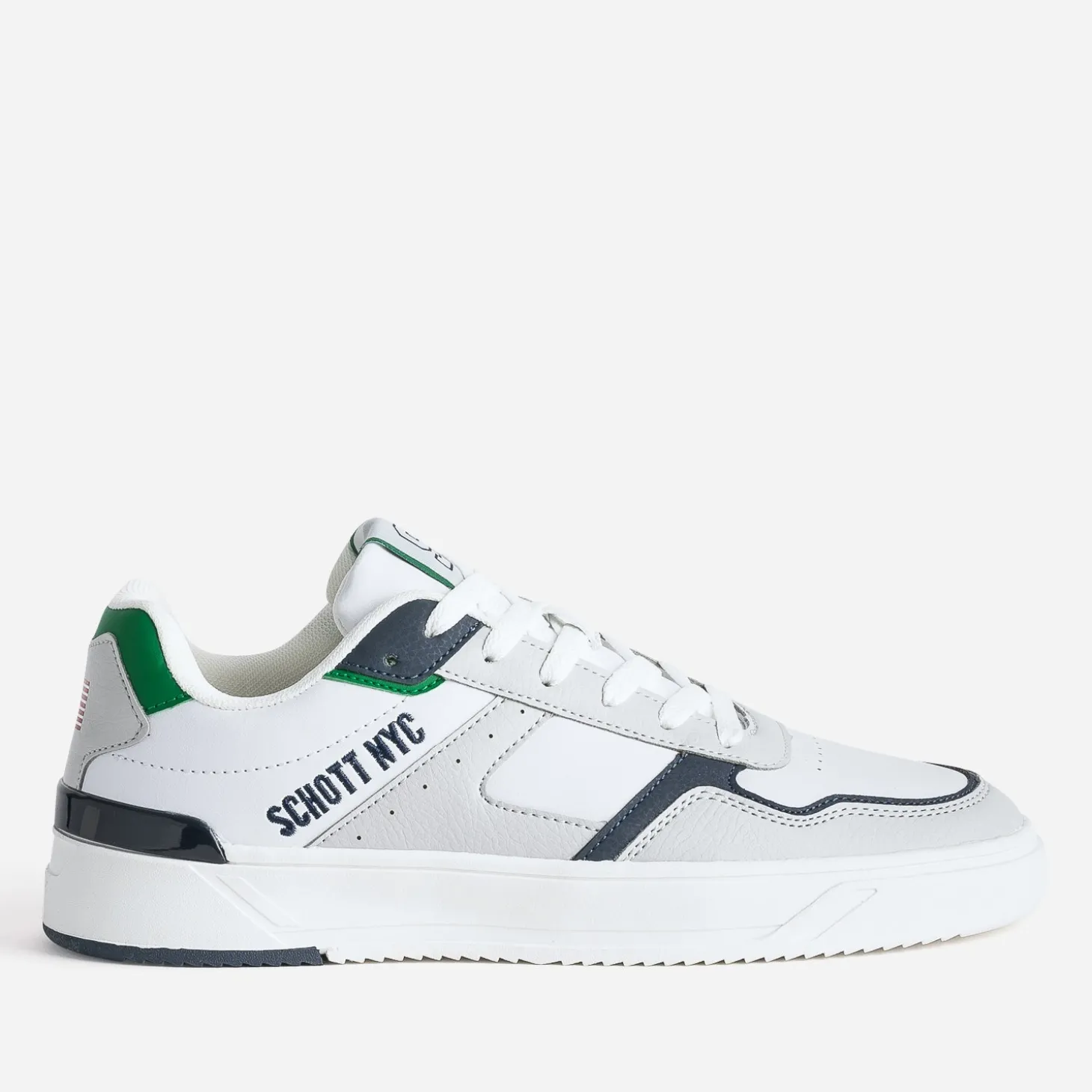 Basket SCHOTT blanche, grise et verte