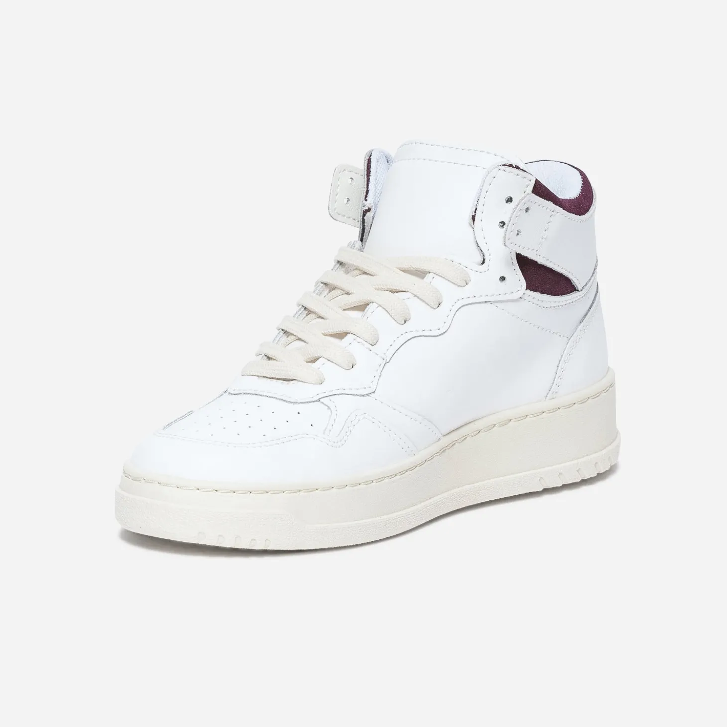 Basket TEXTO blanche et bordeaux
