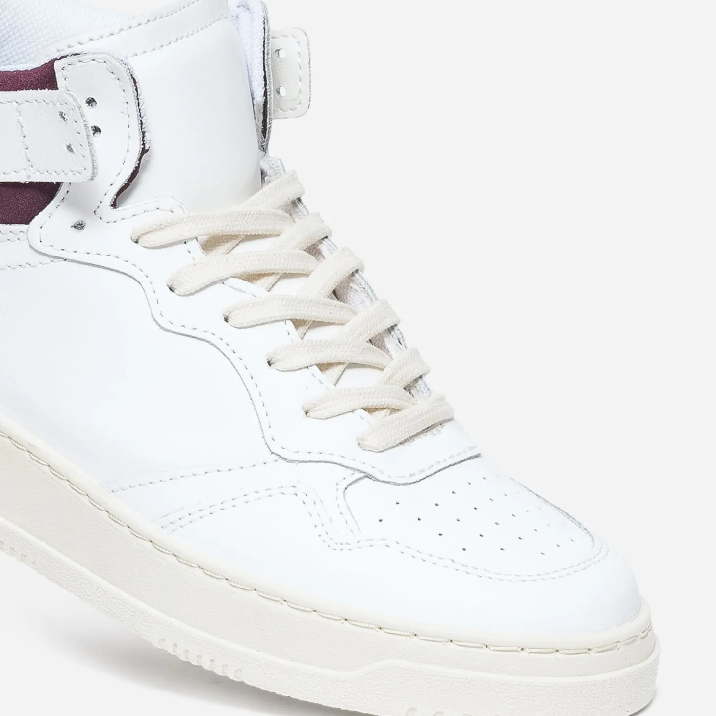 Basket TEXTO blanche et bordeaux