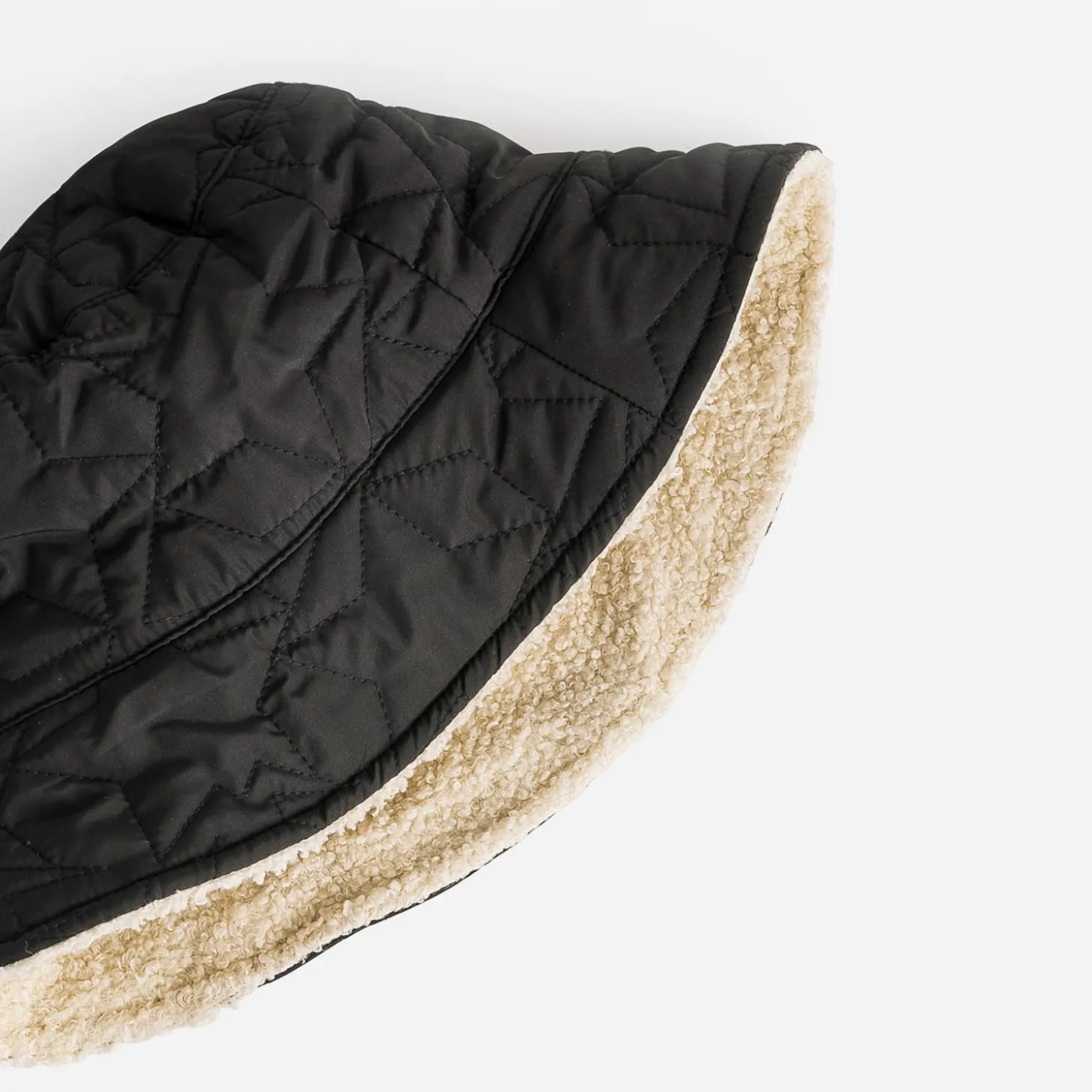 Bob TEXTO réversible noir et sherpa écru