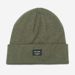 Bonnet JACK & JONES kaki en tricot