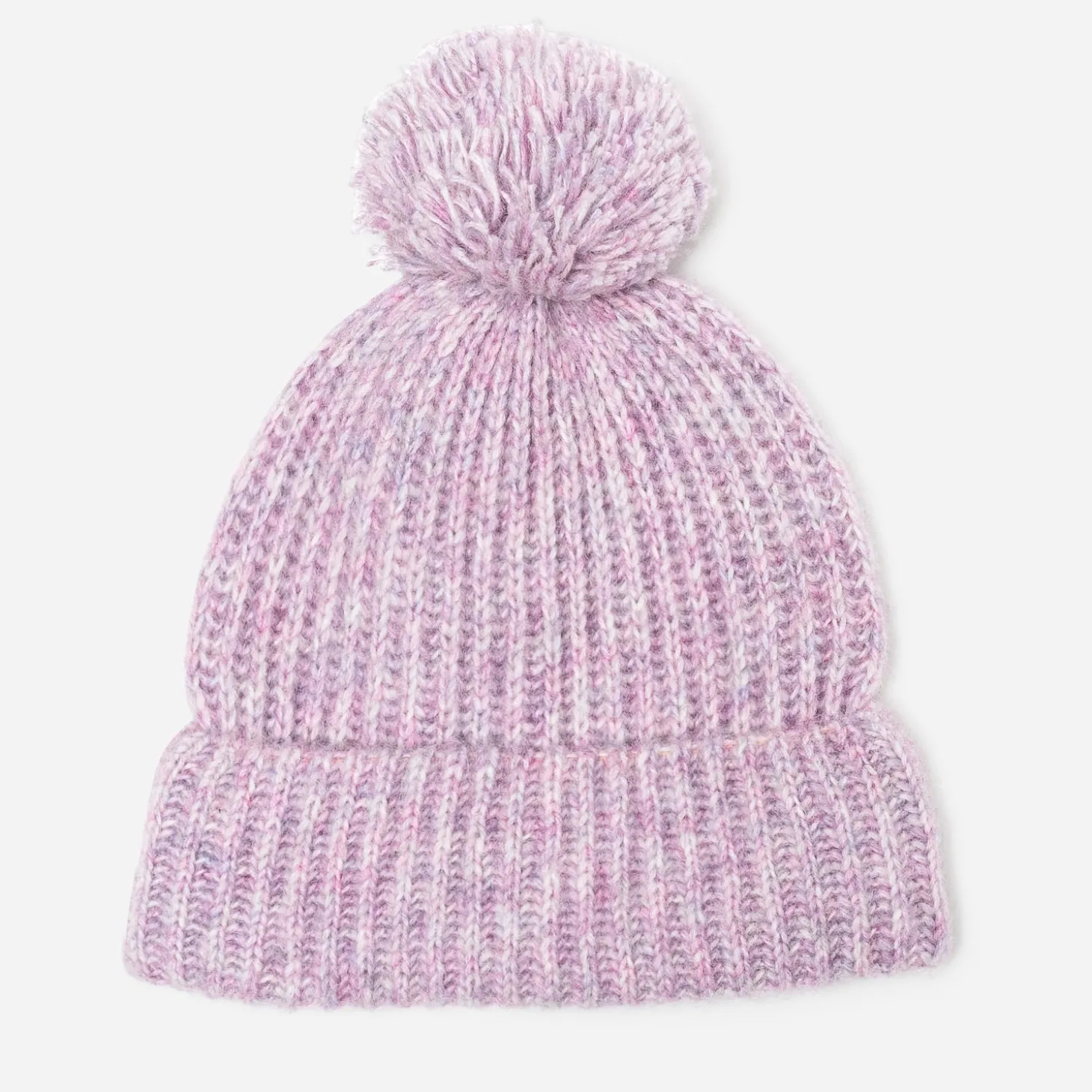 Bonnet parme tricot à pompon