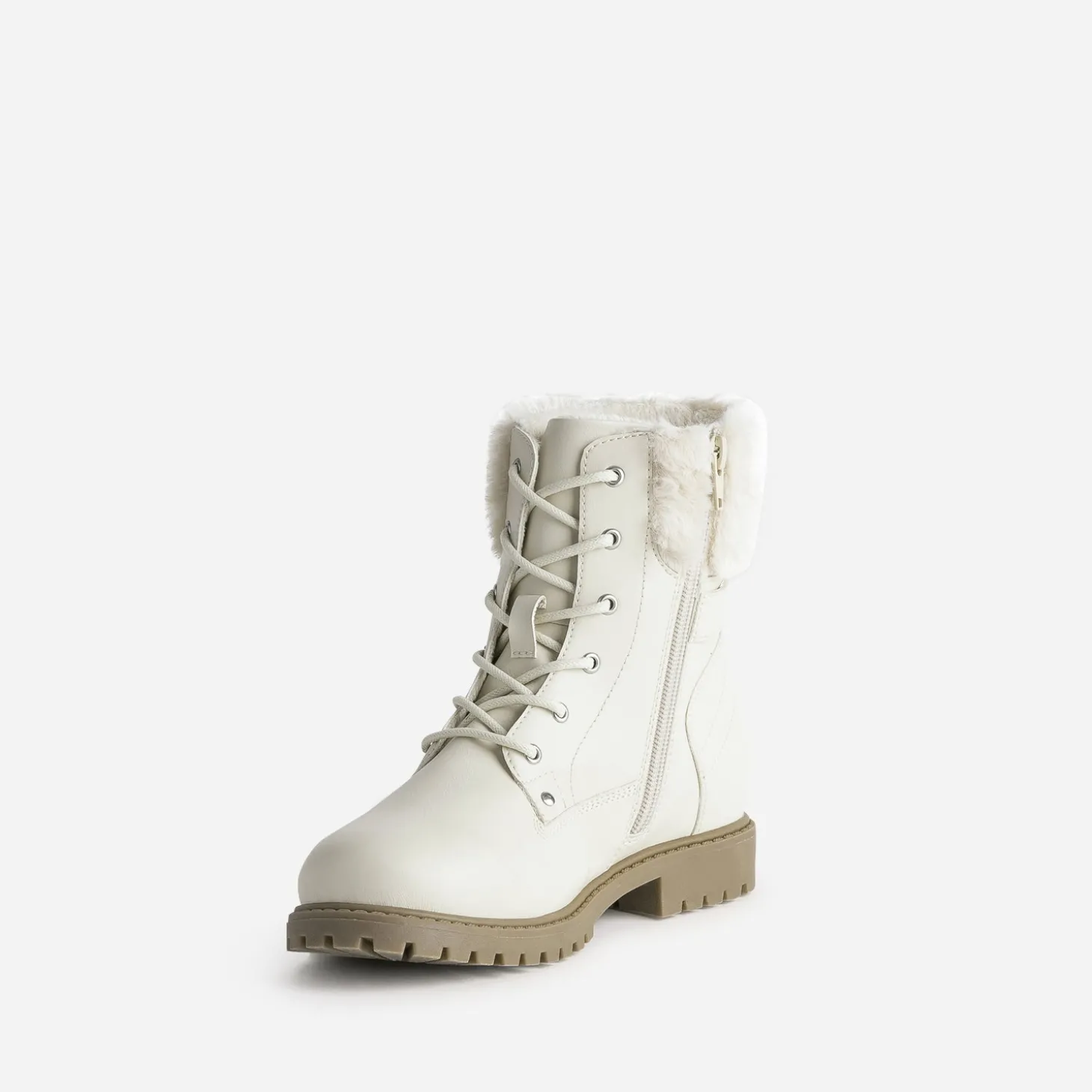 Boots à lacet BUGGY beige fourré