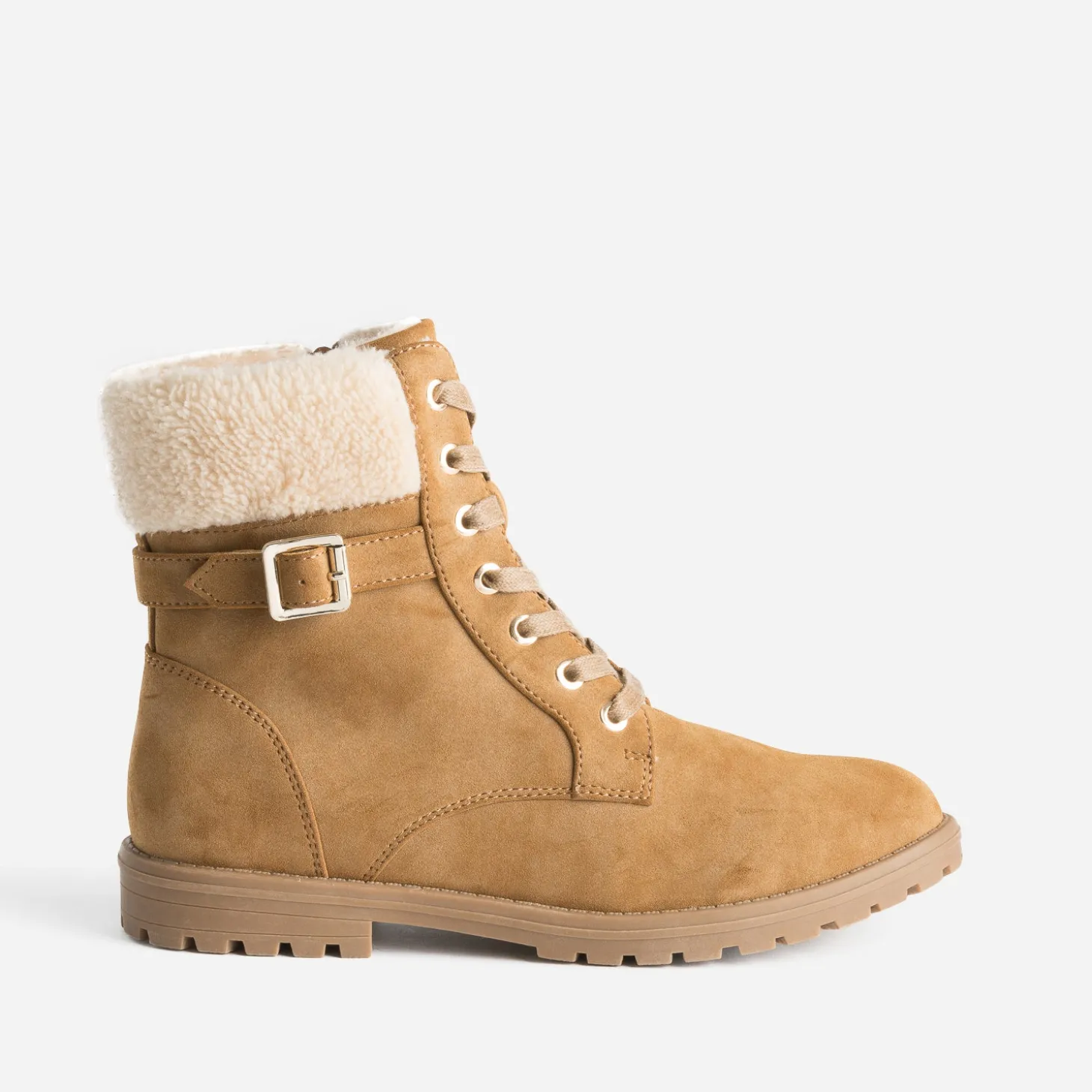 Boots à lacet BUGGY camel suédé