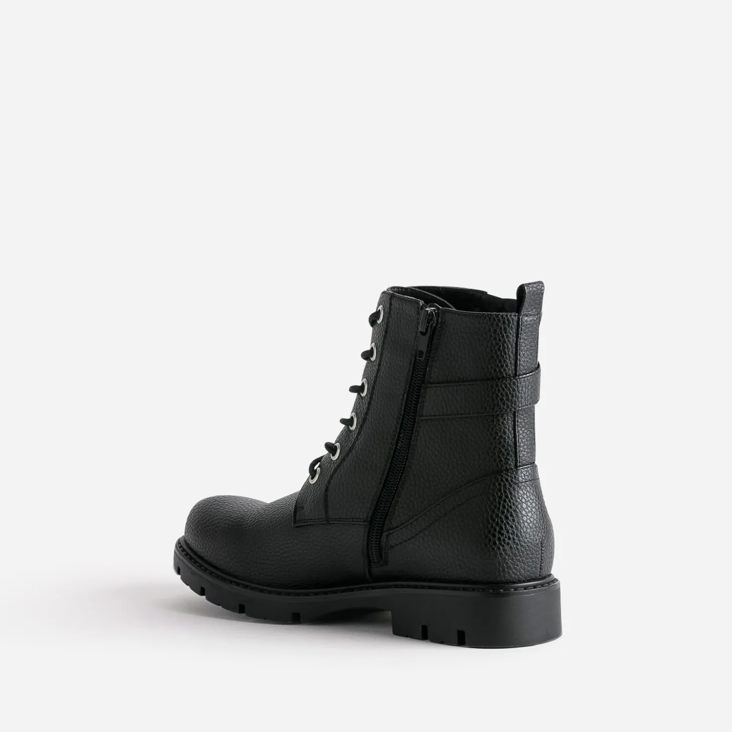 Boots à lacet BUGGY noir avec zip côté
