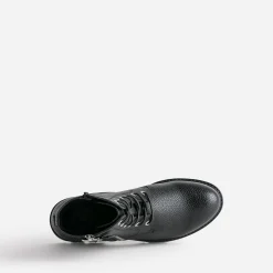 Boots à lacet BUGGY noir avec zip côté