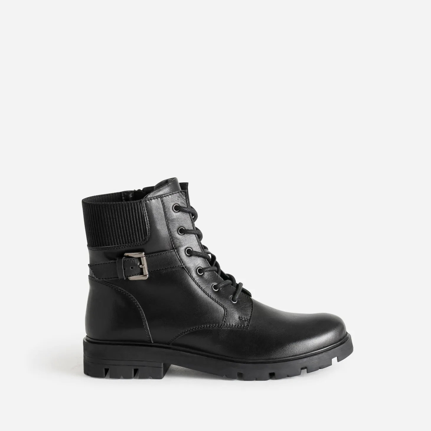Boots à lacet BUGGY noir en cuir