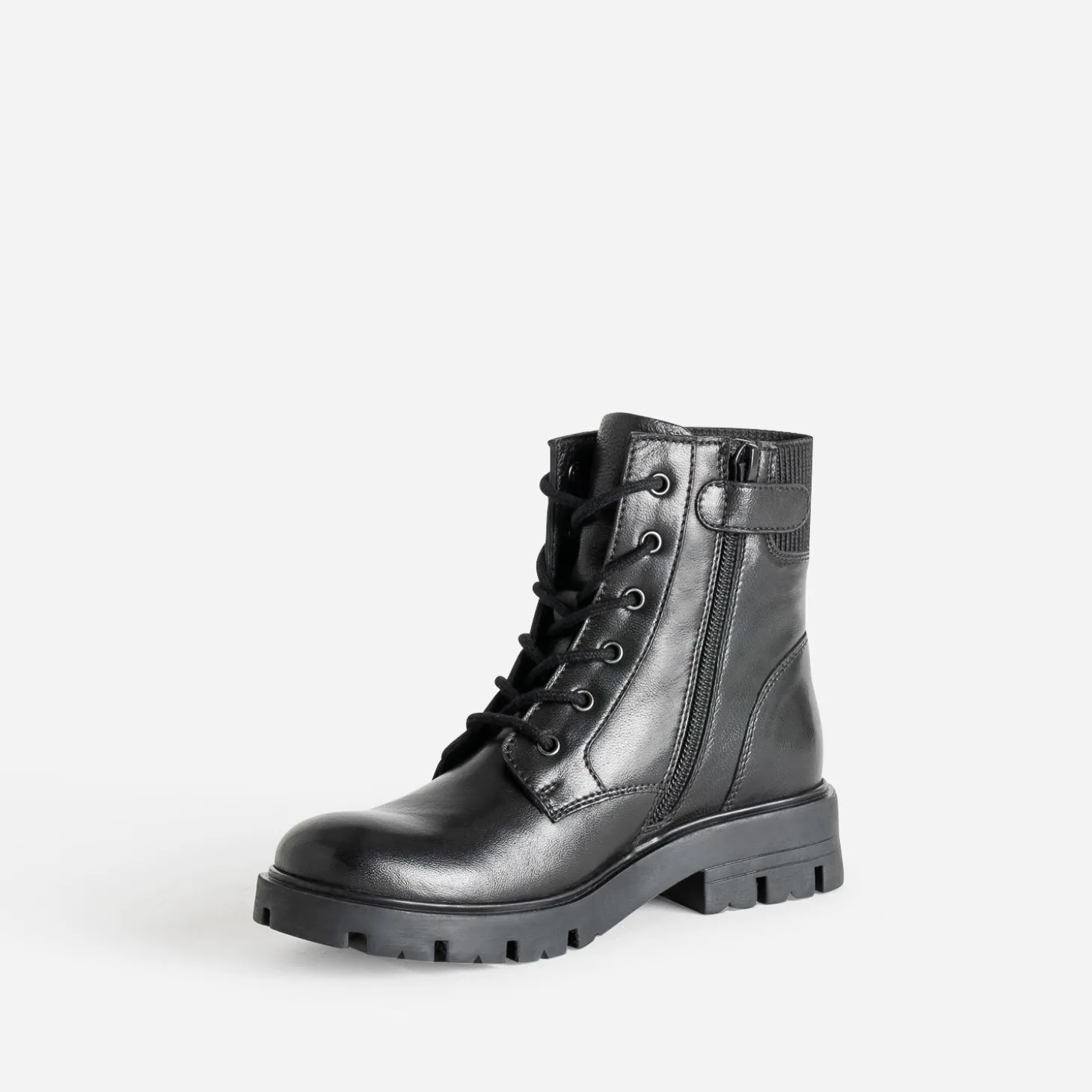 Boots à lacet BUGGY noir en cuir