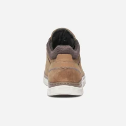 Boots à lacet camel en cuir nubuck