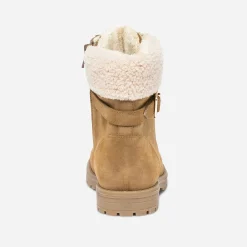Boots à lacet camel fourré