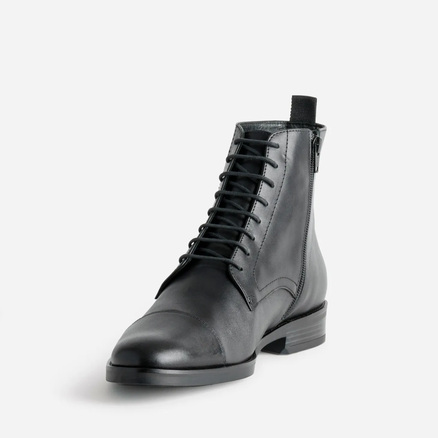 Boots à lacet ERAM FLEX noir cuir