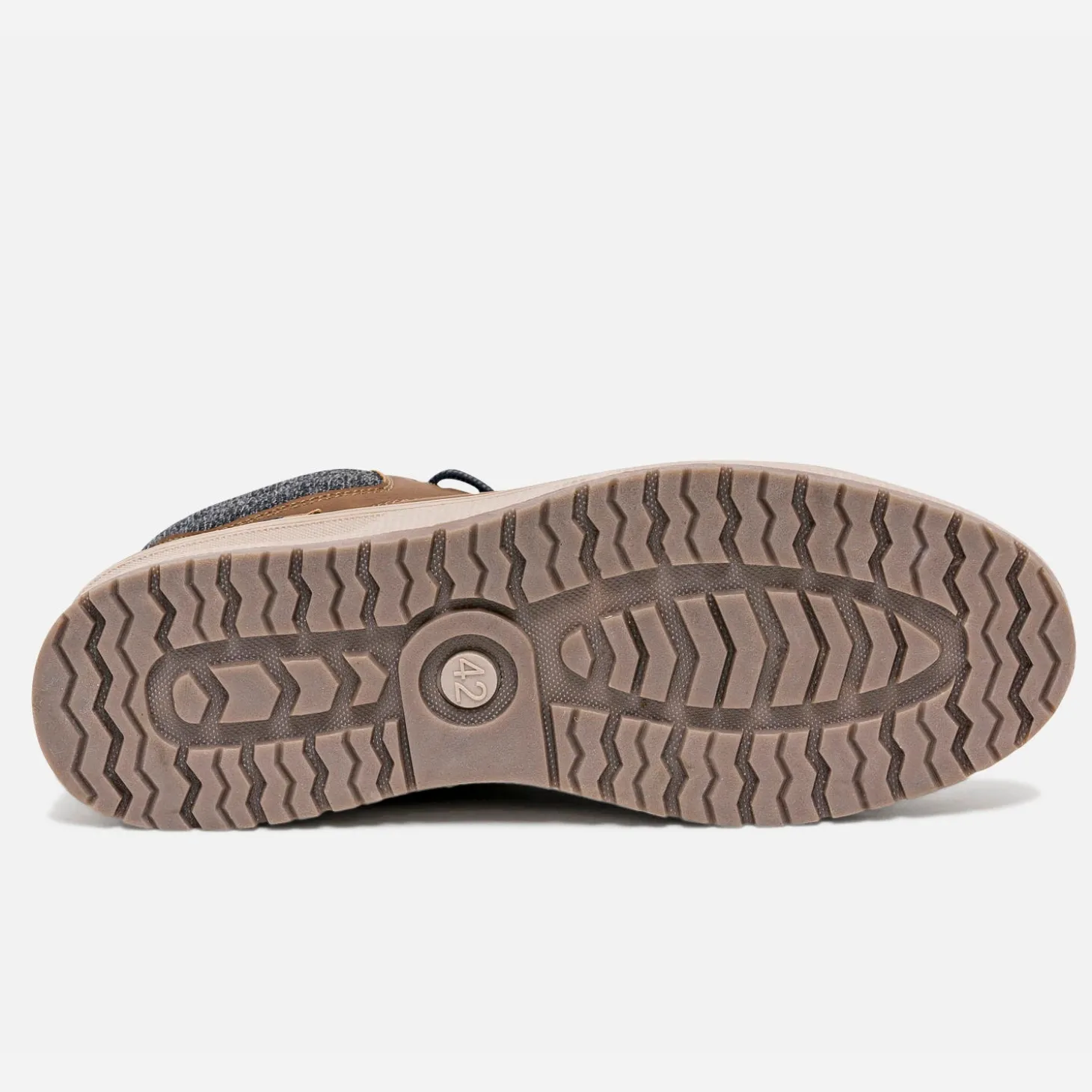 Boots à lacet marron avec col textile