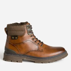 Boots à lacet marron fourré