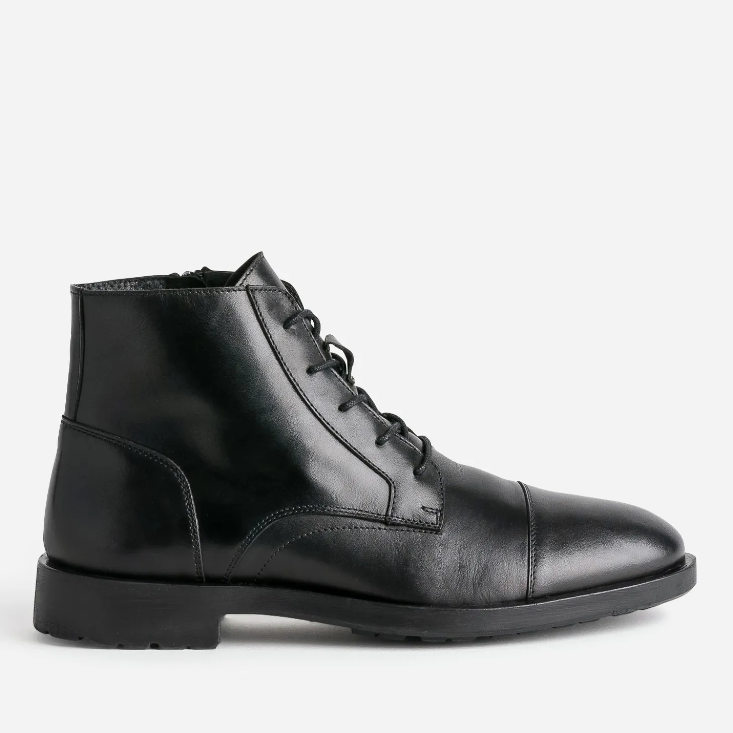 Boots à lacet noir cuir