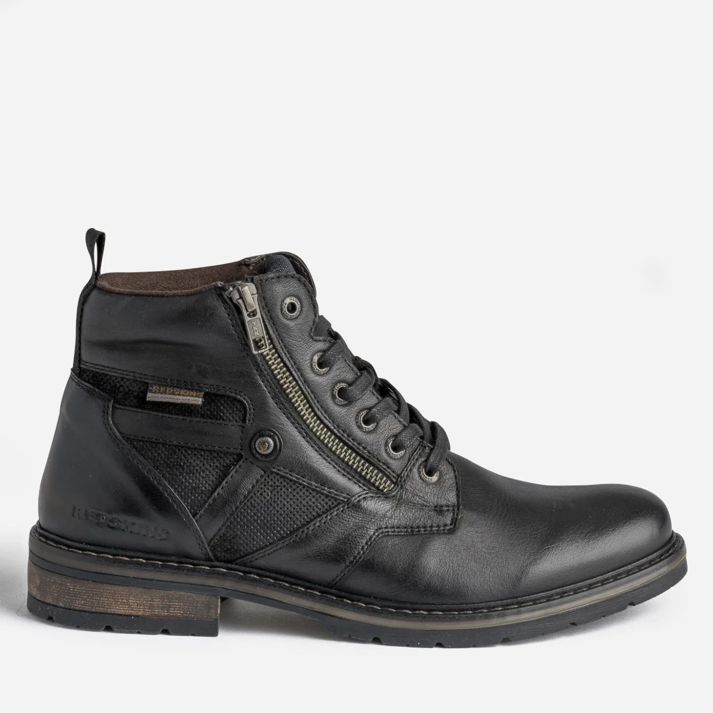 Boots à lacet REDSKINS noir en cuir