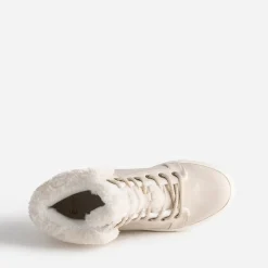 Boots beige clair fourrée