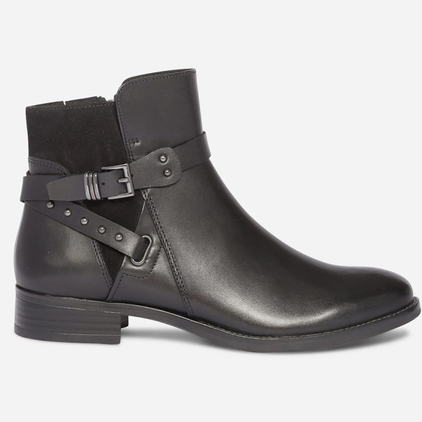 Boots CAPRICE noir à bride cloutée