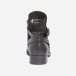 Boots CAPRICE noir à bride cloutée