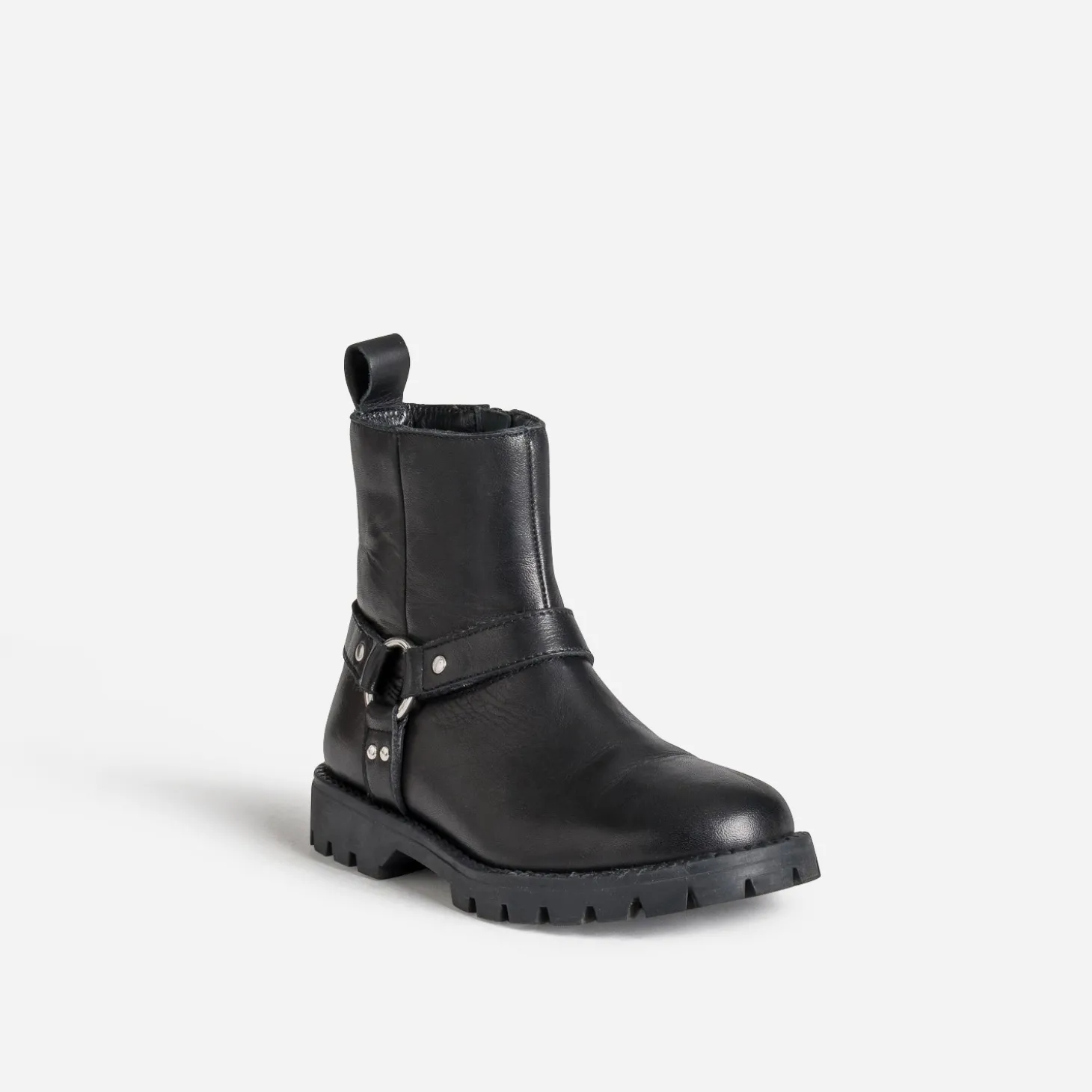 Boots motard BUGGY noir cuir