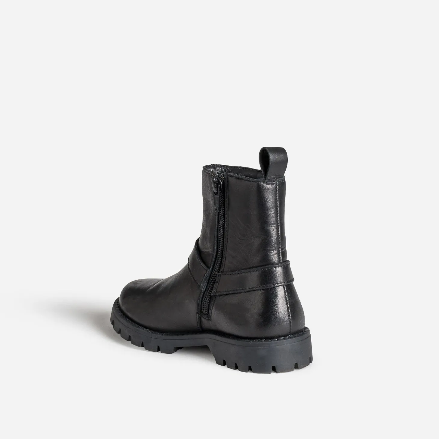 Boots motard BUGGY noir cuir