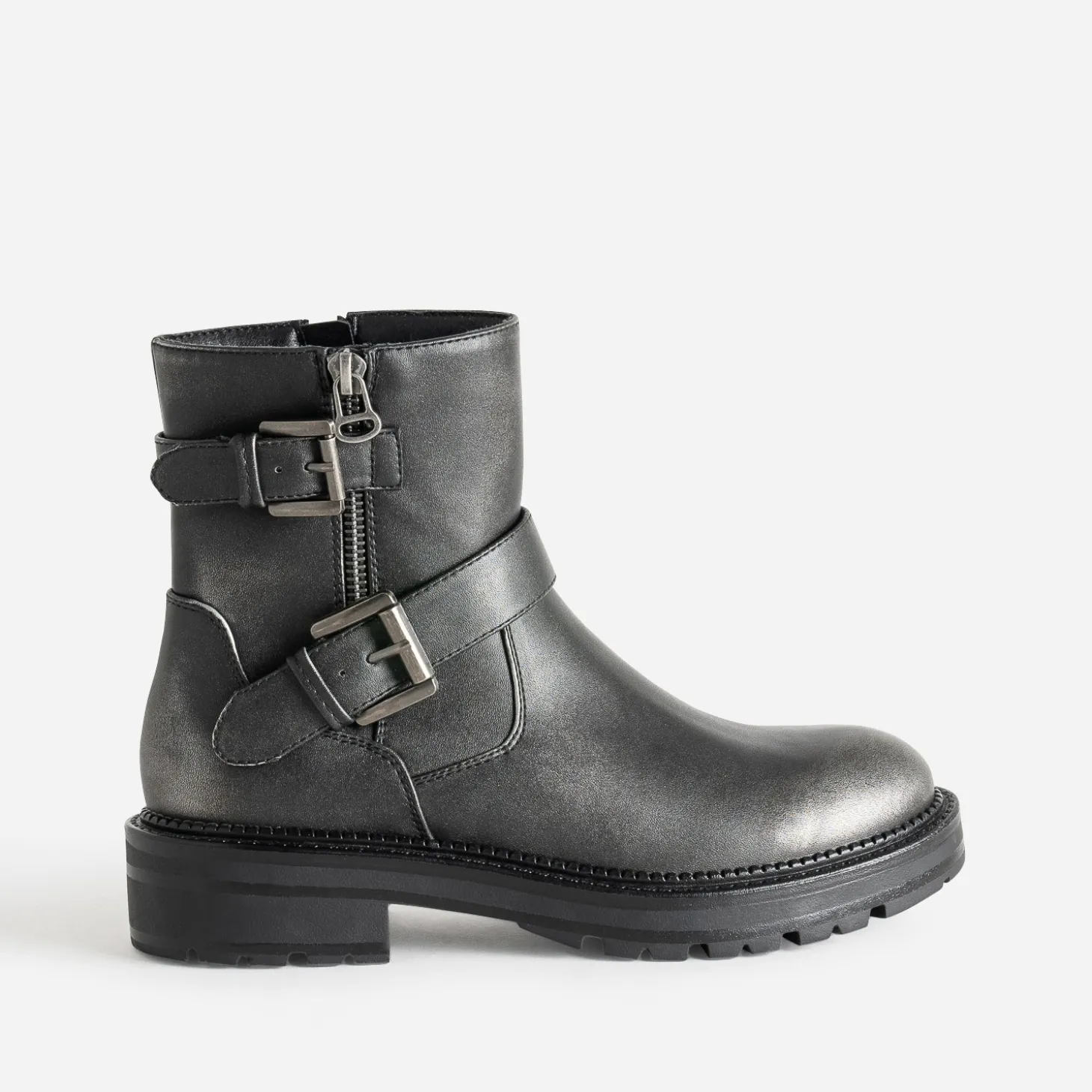 Boots TEXTO gris esprit motard